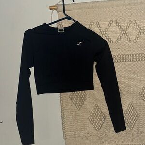 Gymshark Black Long Sleeve Crop Top